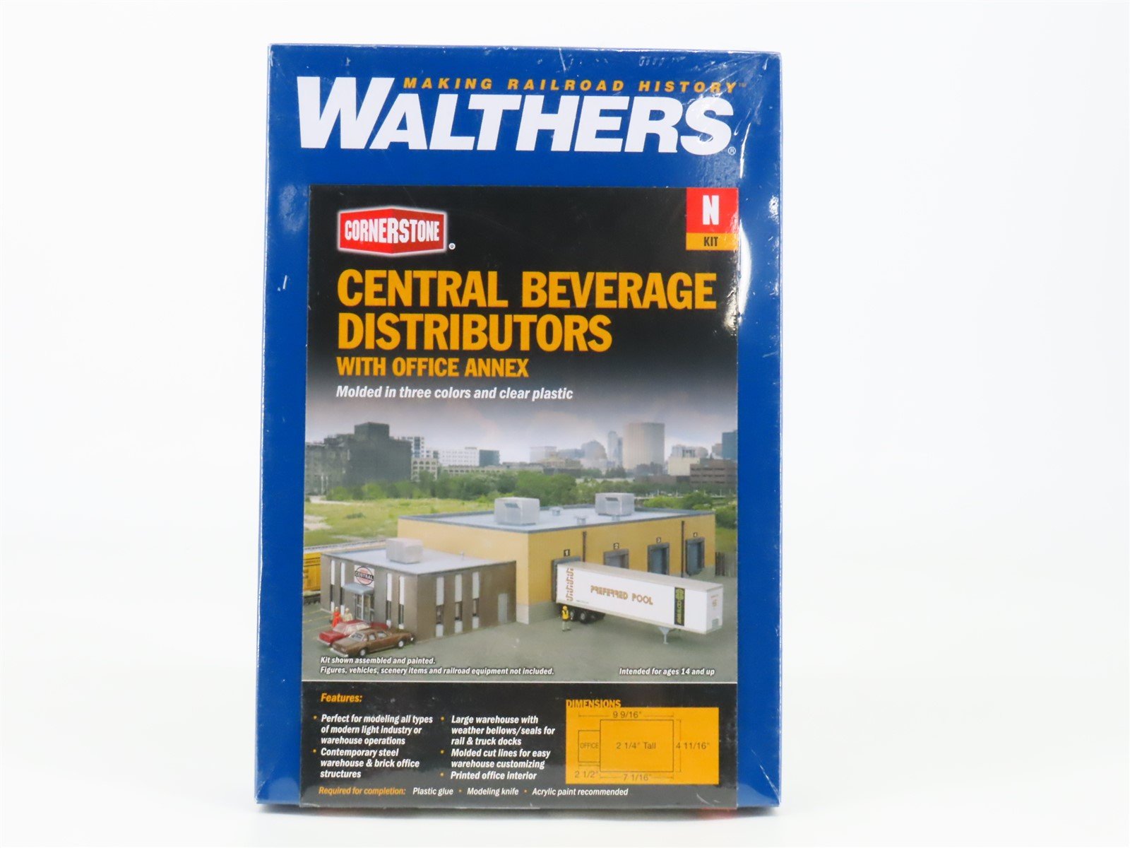 N Scale Walthers 933-3861 Central Beverage Distributors Building Kit SEALED