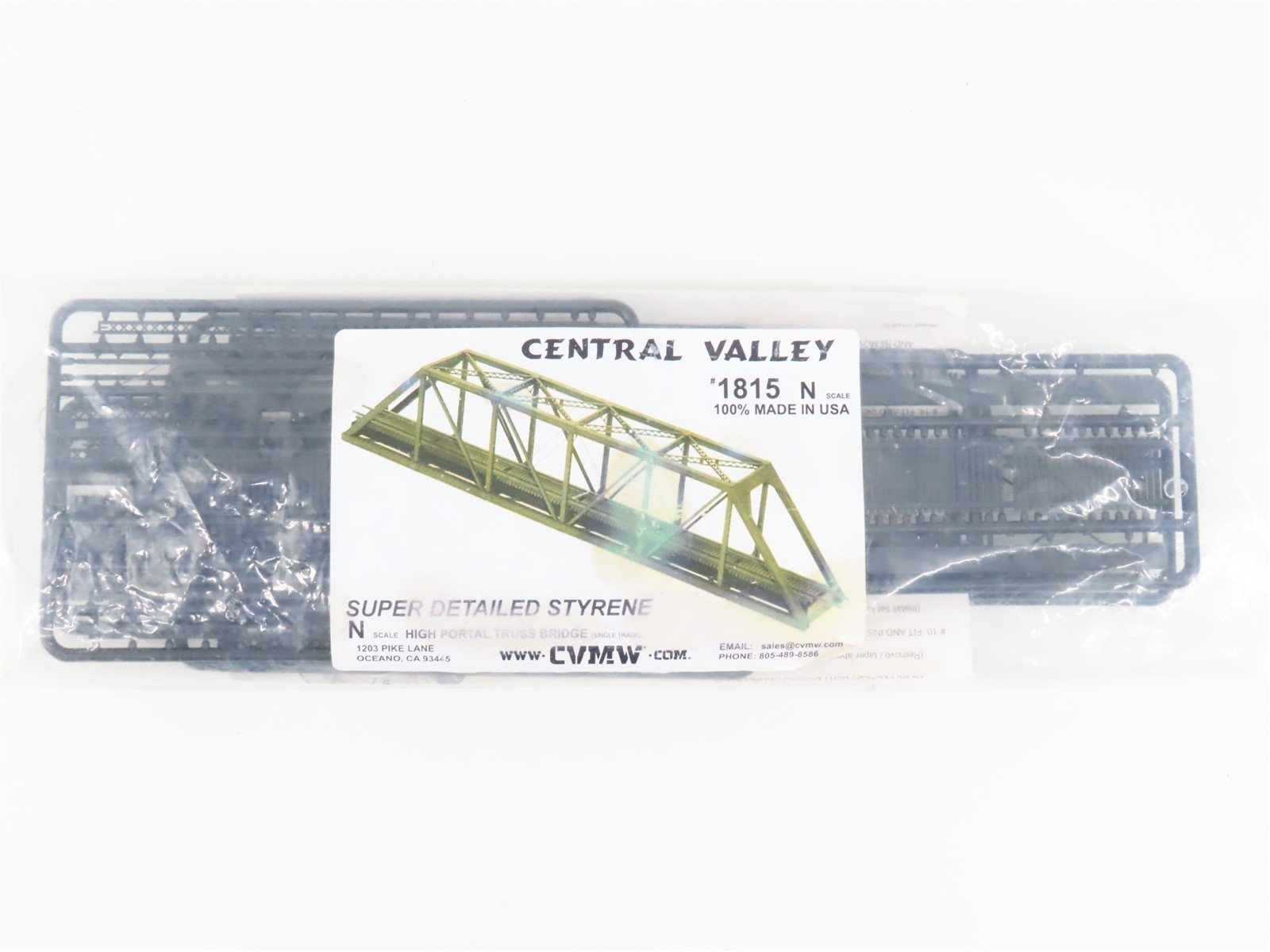 N Scale Central Valley 1815 High Portal Truss Bridge Kit