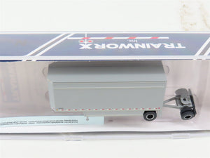 N Scale Trainworx Unlettered 28' Parcel Van Trailer #286843
