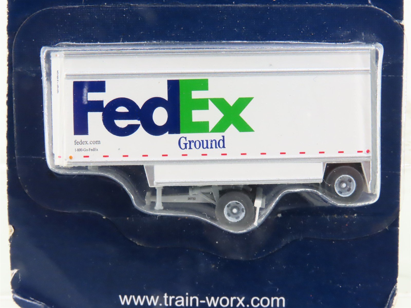 N Scale TrainWorx 40589-04 FedEx Parcel Pup Trailer #56799
