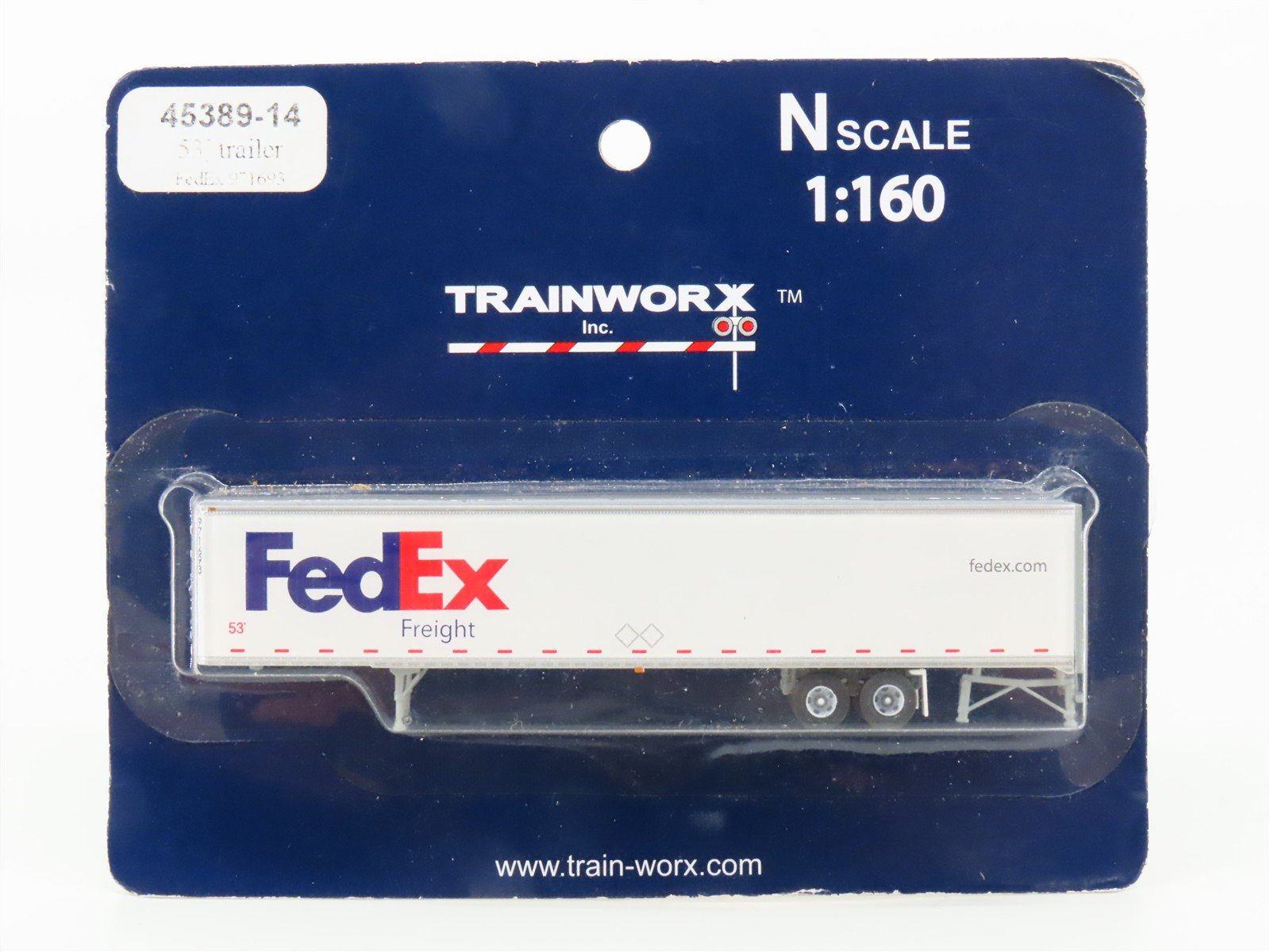 N Scale TrainWorx 45389-14 FedEx 53' Trailer #971693