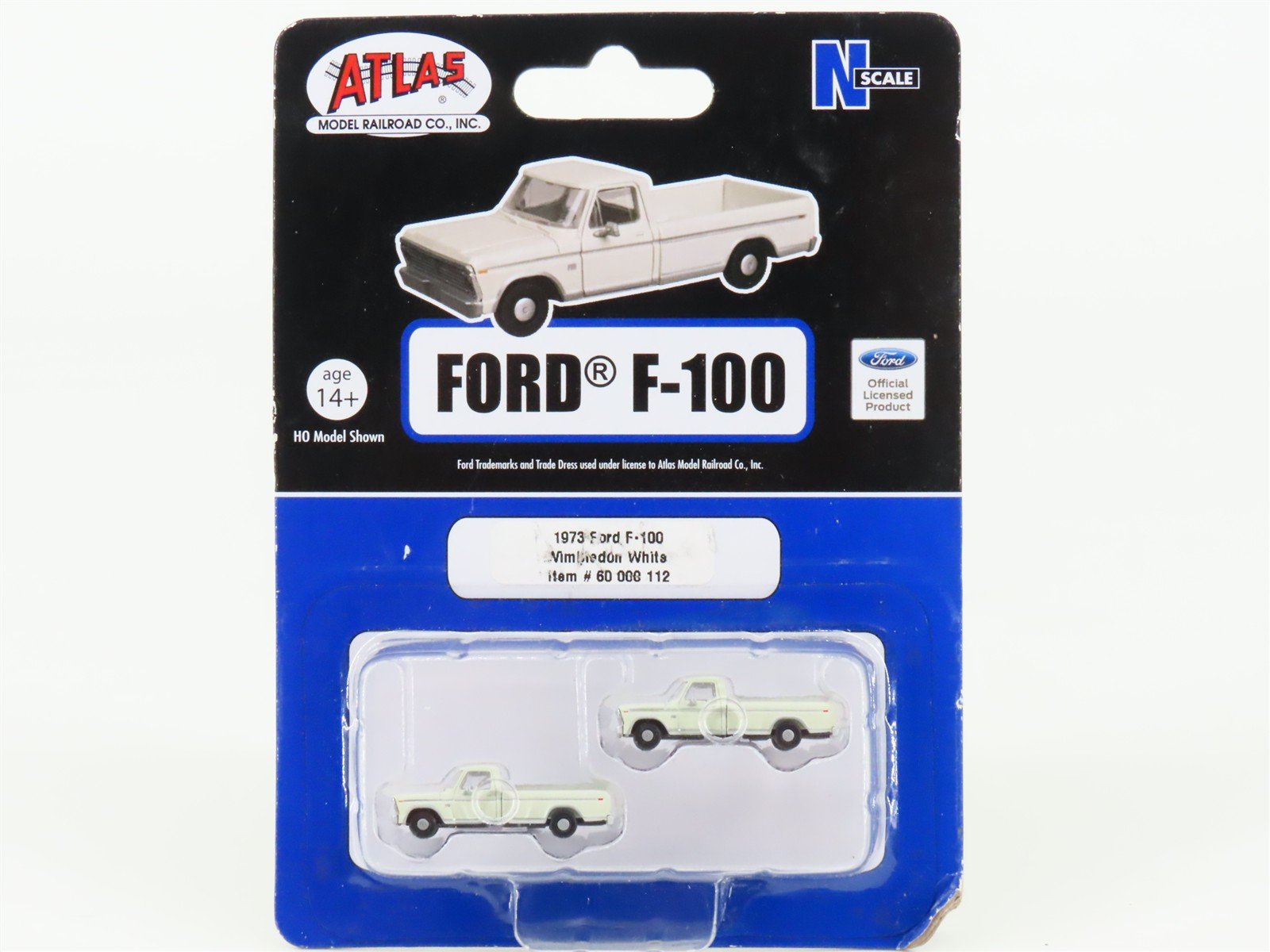 N Scale Atlas 60000112 1973 Ford F-100 Wimbledon White Pick-up Trucks 2-Pack