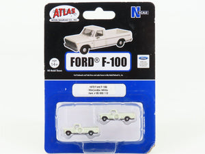 N Scale Atlas 60000112 1973 Ford F-100 Wimbledon White Pick-up Trucks 2-Pack