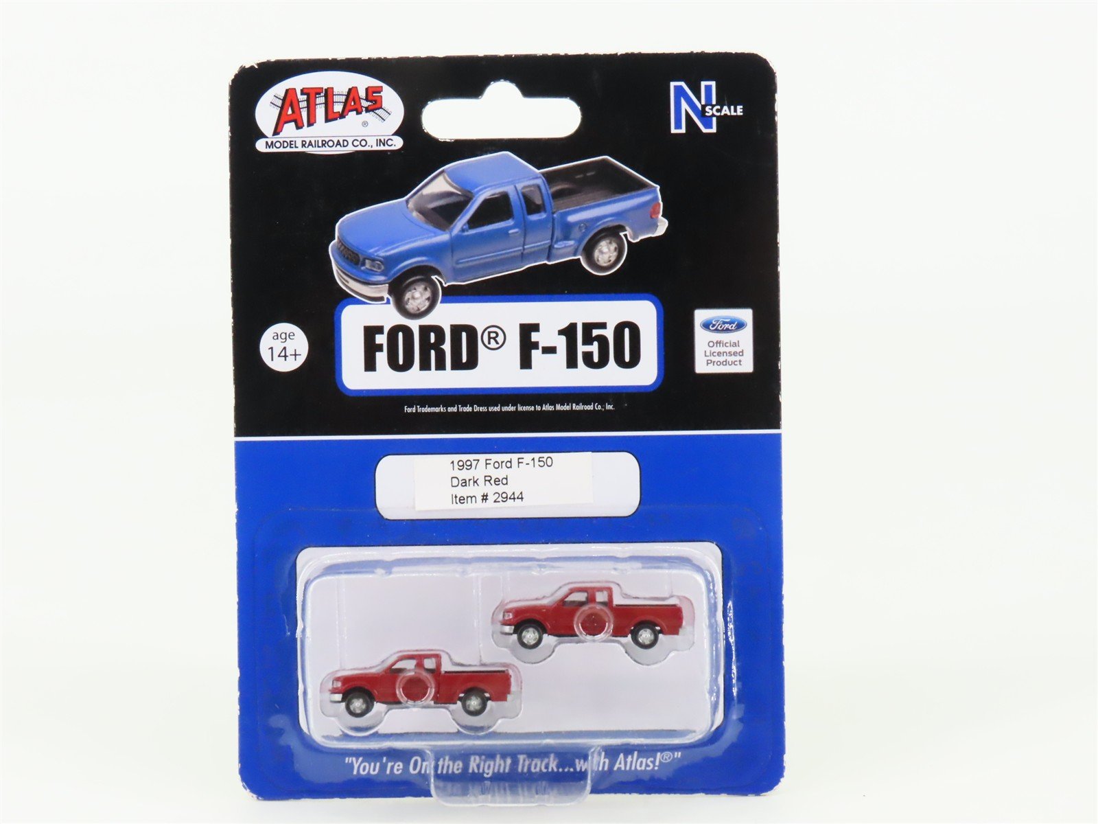 N Scale Atlas 2944 1997 Ford F-150 Dark Red Pick-up Trucks 2-Pack
