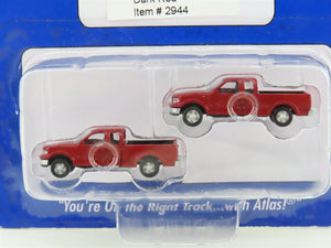 N Scale Atlas 2944 1997 Ford F-150 Dark Red Pick-up Trucks 2-Pack