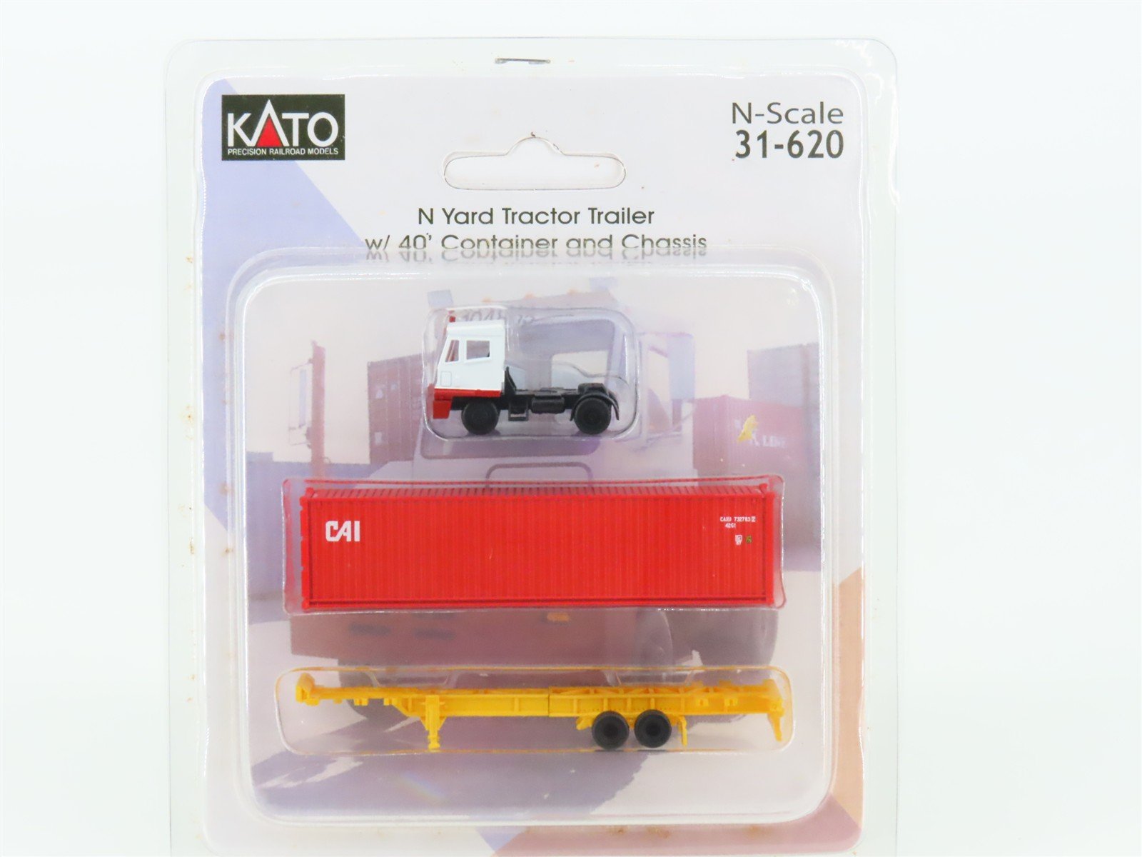 N Scale Kato 31-620 Tractor Trailer w/ 40' Container & Chassis