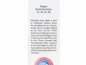 N Scale Micro-Trains MTL 46200010 Ringling Bros. Barnum Bailey Wagon Load 6-Pack