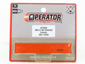N Scaletarins.com SXT10668 SNLU Schneider 53' Container #154406