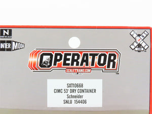 N Scaletarins.com SXT10668 SNLU Schneider 53' Container #154406