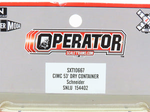 N Scaletarins.com SXT10667 SNLU Schneider 53' Container #154402