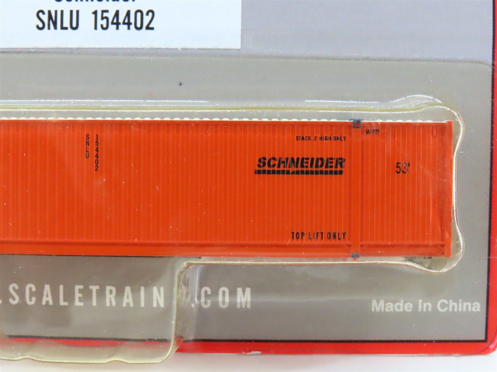 N Scaletarins.com SXT10667 SNLU Schneider 53' Container #154402