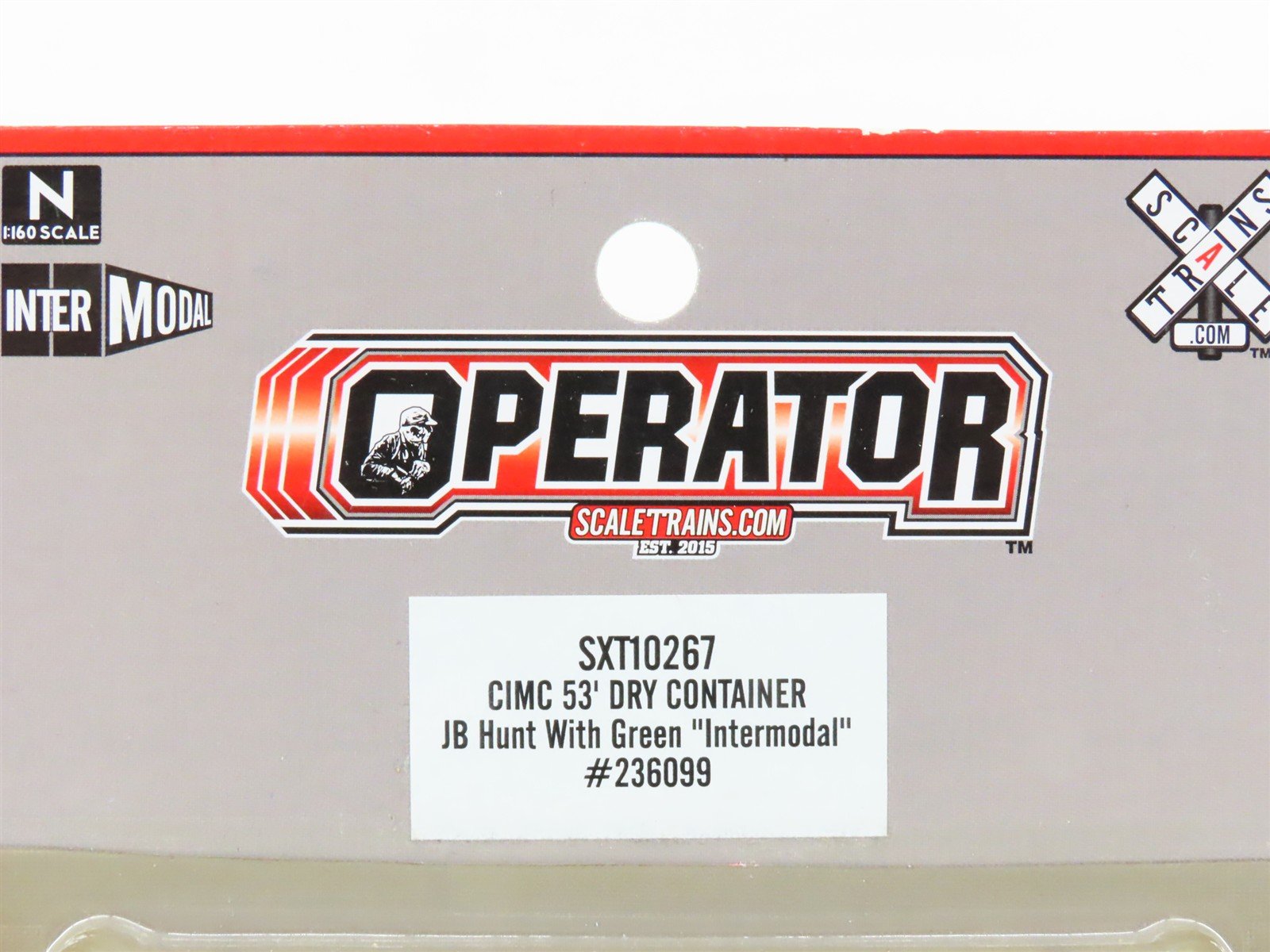 N Scaletarins.com SXT10267 JB Hunt Indermodal 53' Container #236099
