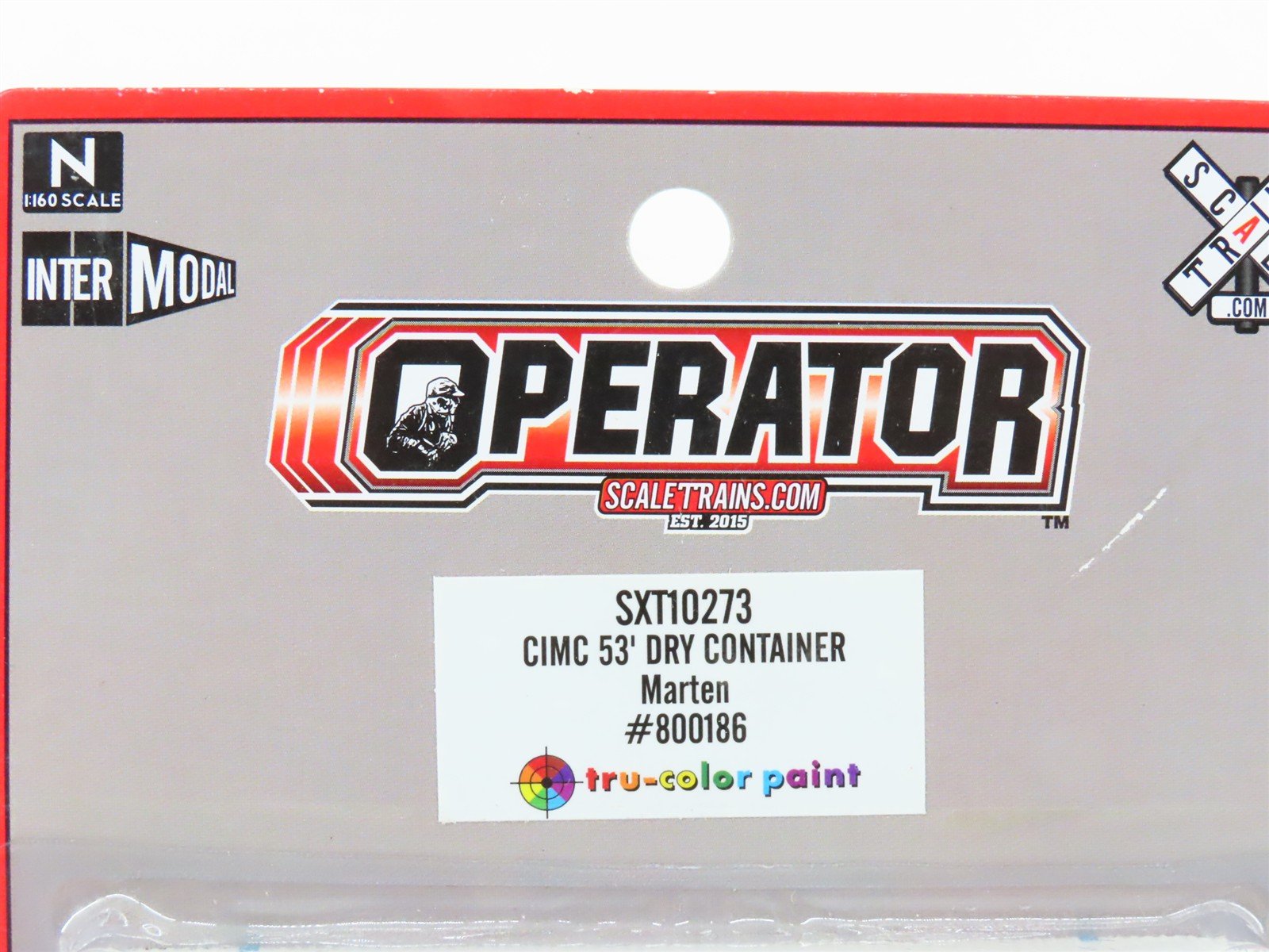 N Scaletrains.com SXT10273 Marten Indermodal 53' Container #800186