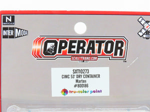 N Scaletrains.com SXT10273 Marten Indermodal 53' Container #800186