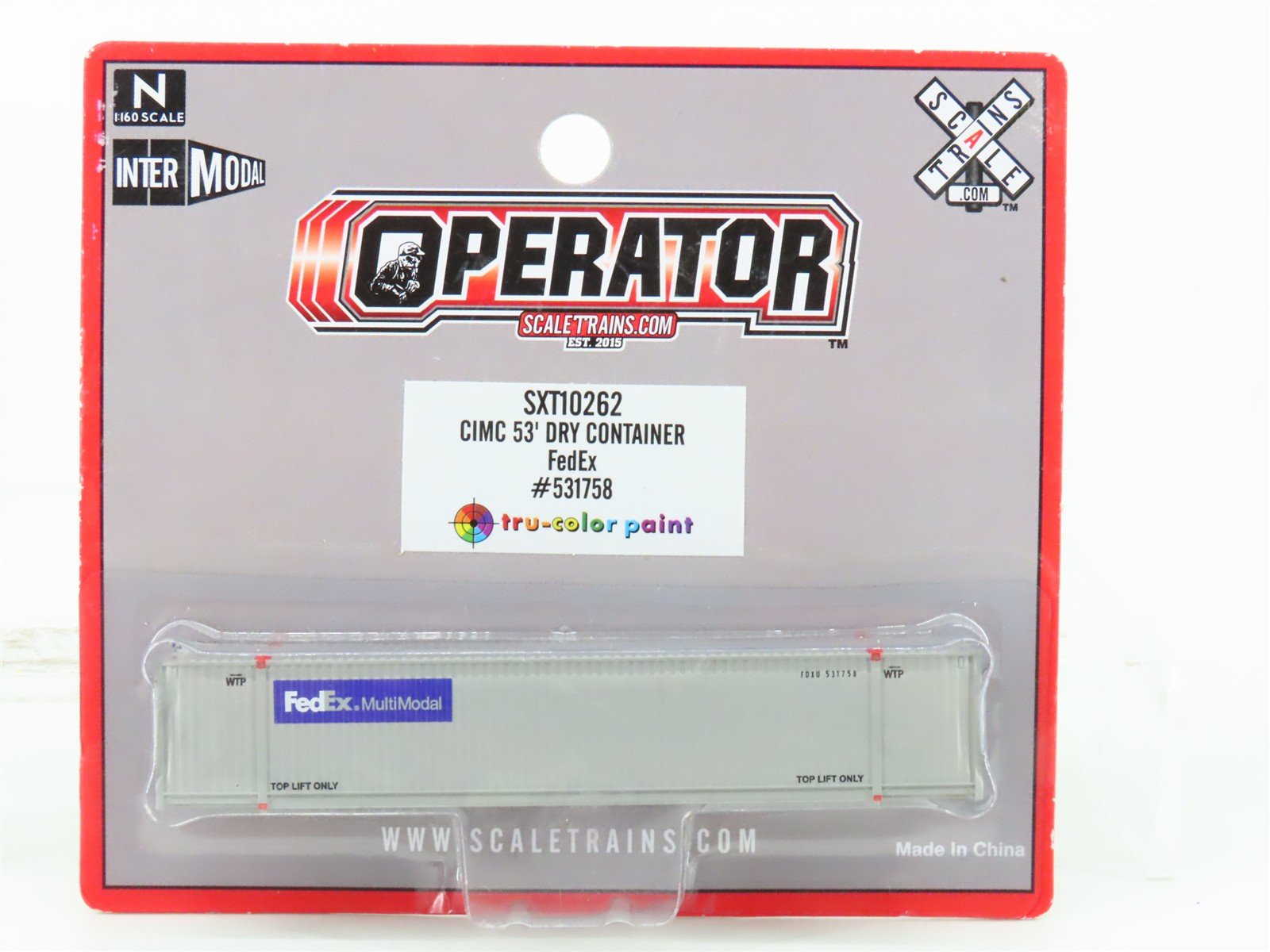 N Scaletrains.com SXT10262 FedEx 53' Container #531758