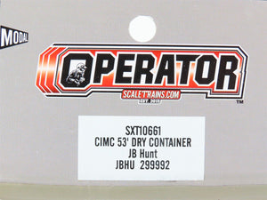 N Scaletrains.com SXT10661 JB Hunt 53' Container #299992