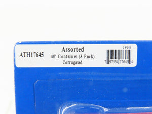 N Scale Athearn ATH17645 Assorted 40' Corrugated Container 3-Pack
