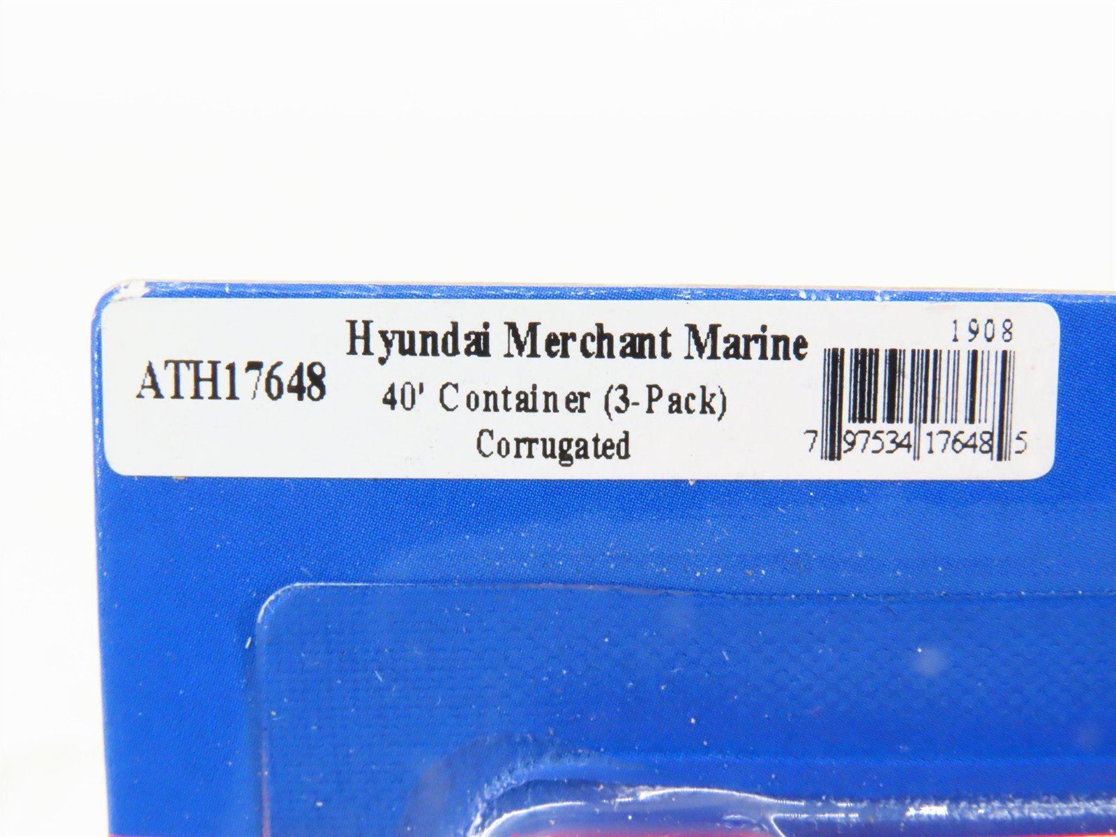 N Scale Athearn ATH17648 HMM Hyundai Merchant 40' Corrugated Container 3-Pack