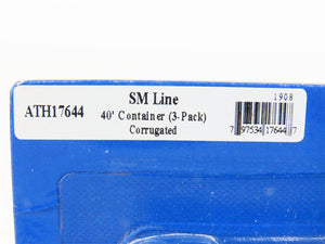 N Scale Athearn ATH17644 SM Line 40' Corrugated Container 3-Pack