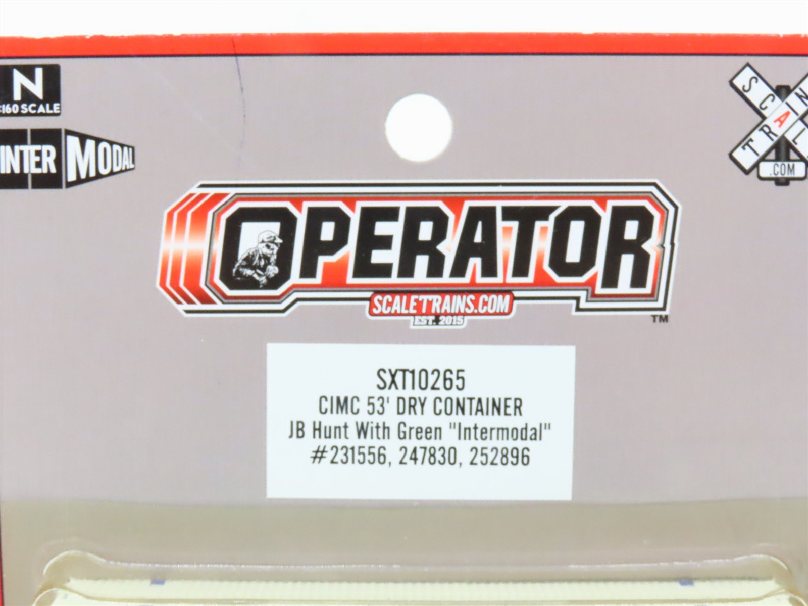 N Scaletrains.com SXT10265 JB Hunt Intermodal 53' Container 3-Pack