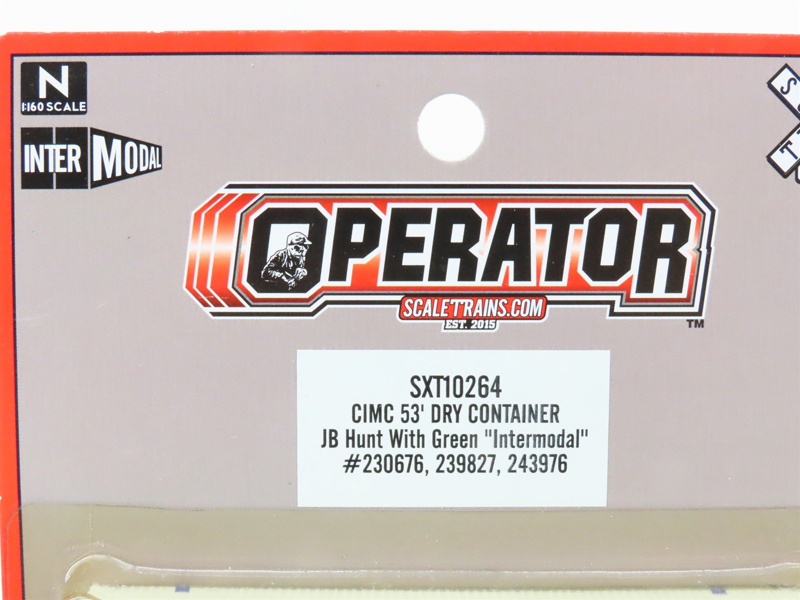 N Scaletrains.com SXT10264 JB Hunt Intermodal 53' Container 3-Pack