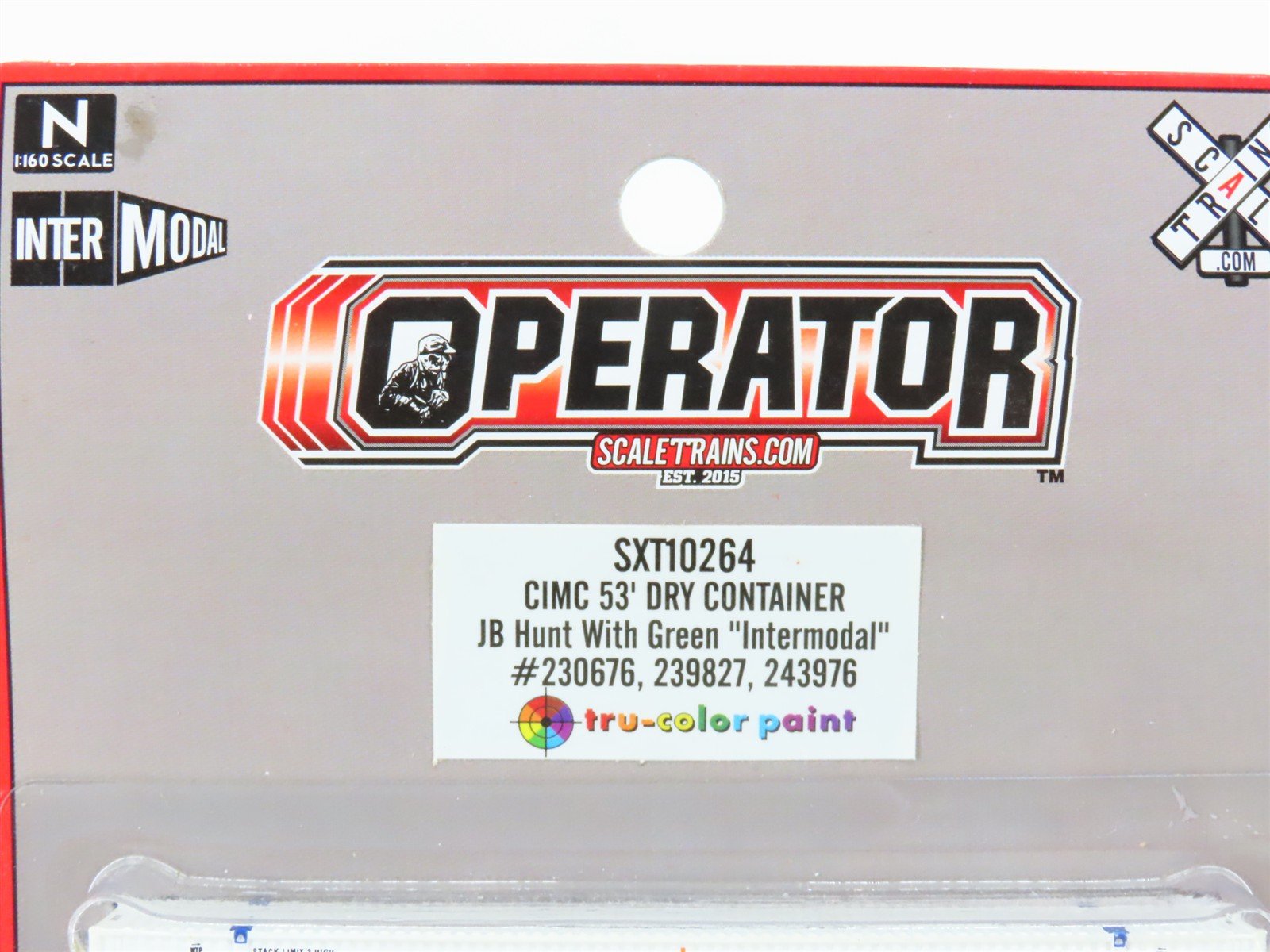 N Scaletrains.com SXT10264 JB Hunt Intermodal 53' Container 3-Pack