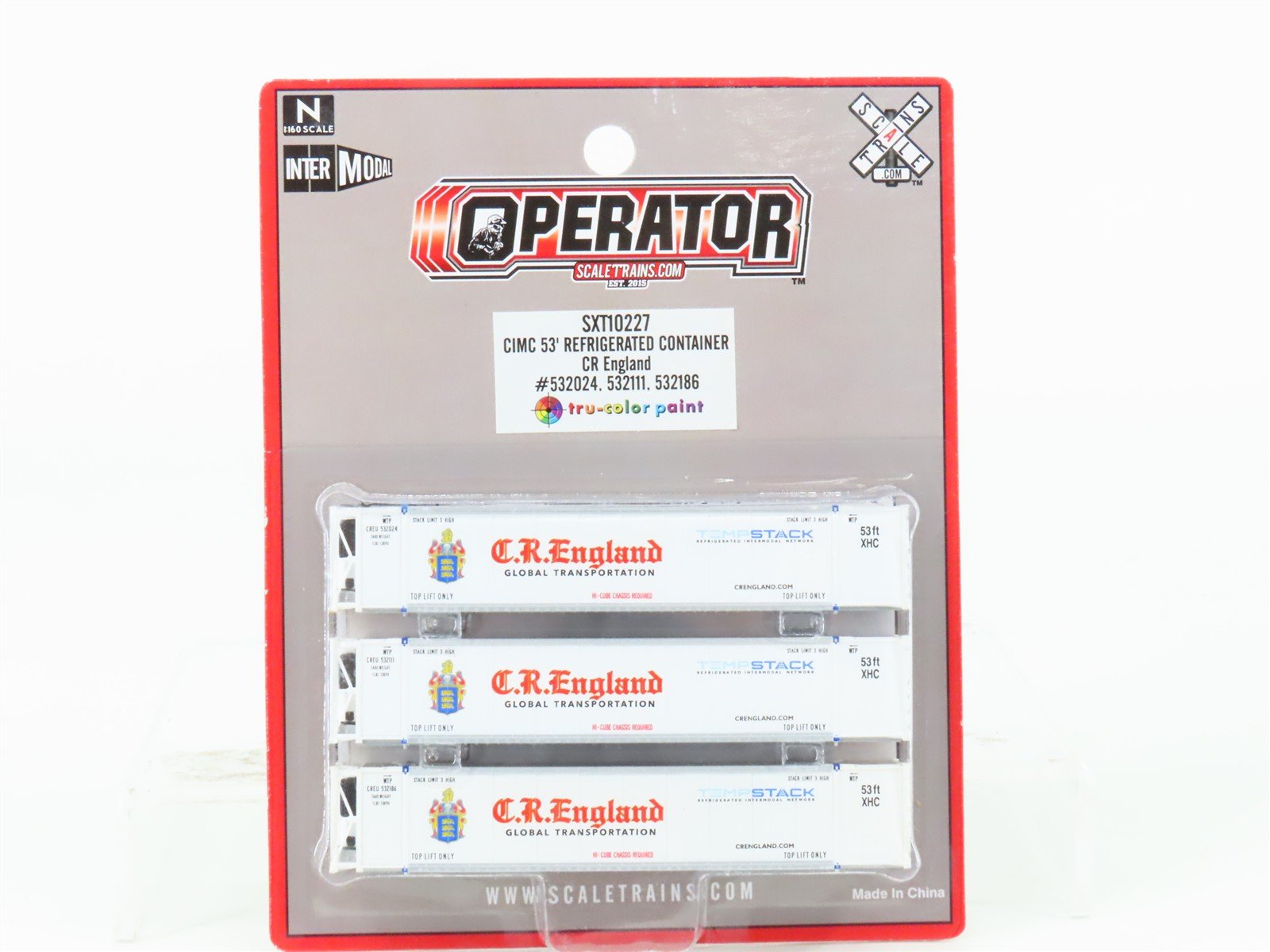 N Scaletrains.com SXT10227 CR England 53' Container 3-Pack