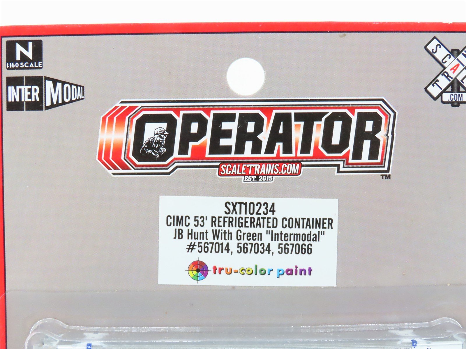 N Scaletrains.com SXT10234 JB Hunt Intermodal 53' Refrigerated Container 3-Pack