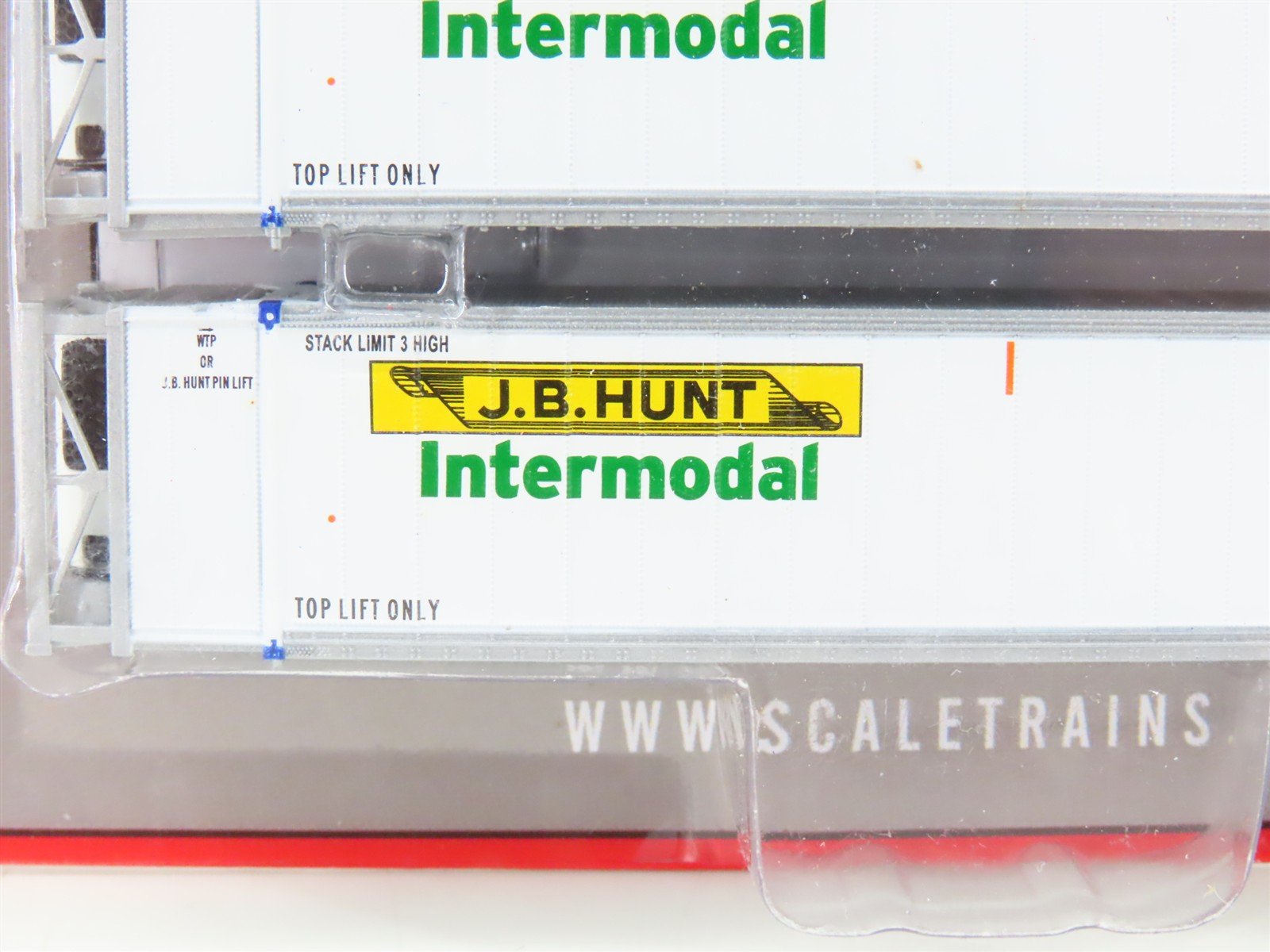 N Scaletrains.com SXT10234 JB Hunt Intermodal 53' Refrigerated Container 3-Pack
