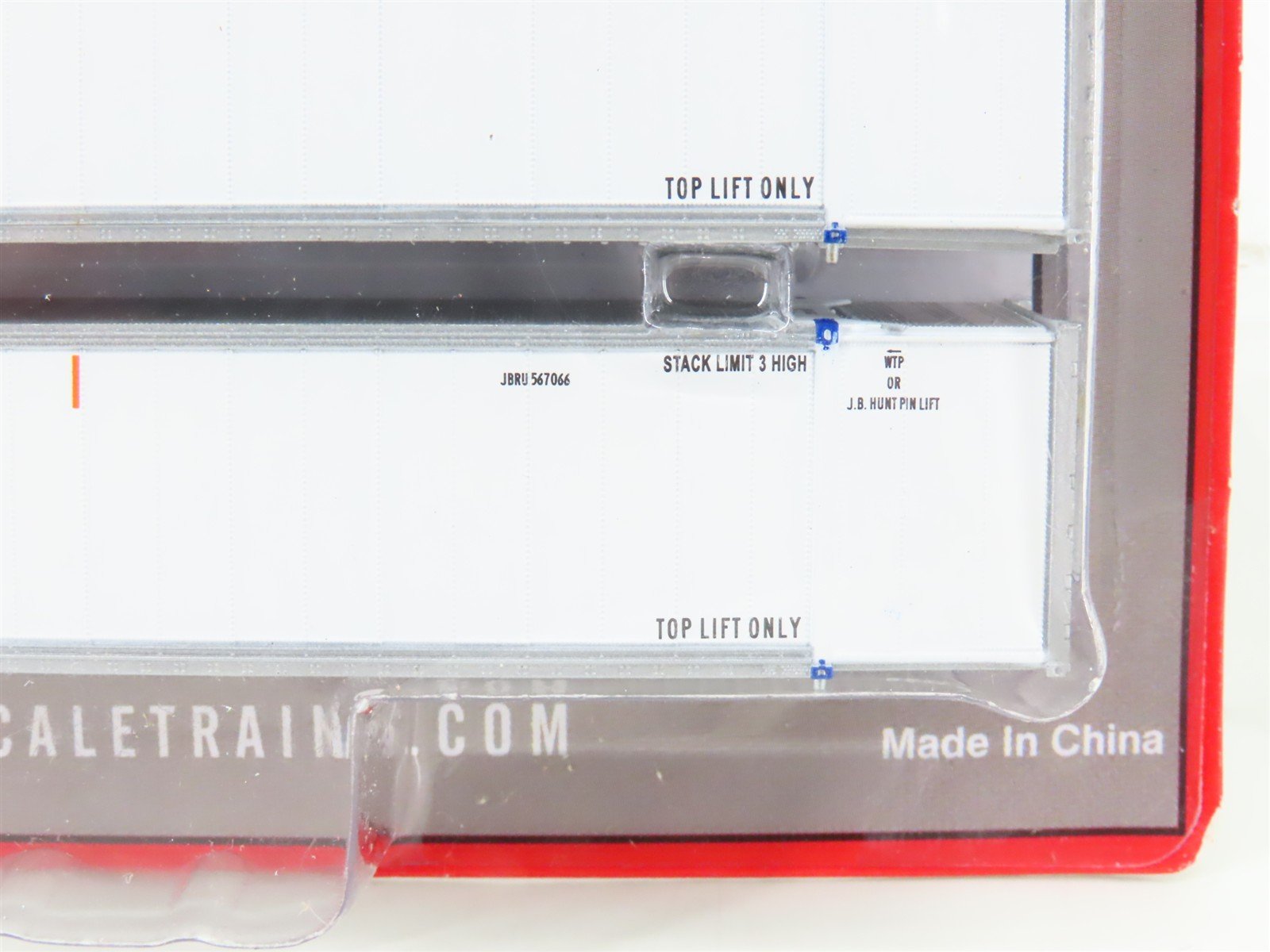 N Scaletrains.com SXT10234 JB Hunt Intermodal 53' Refrigerated Container 3-Pack