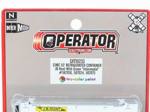 N Scaletrains.com SXT10233 JB Hunt Intermodal 53' Refrigerated Container 3-Pack