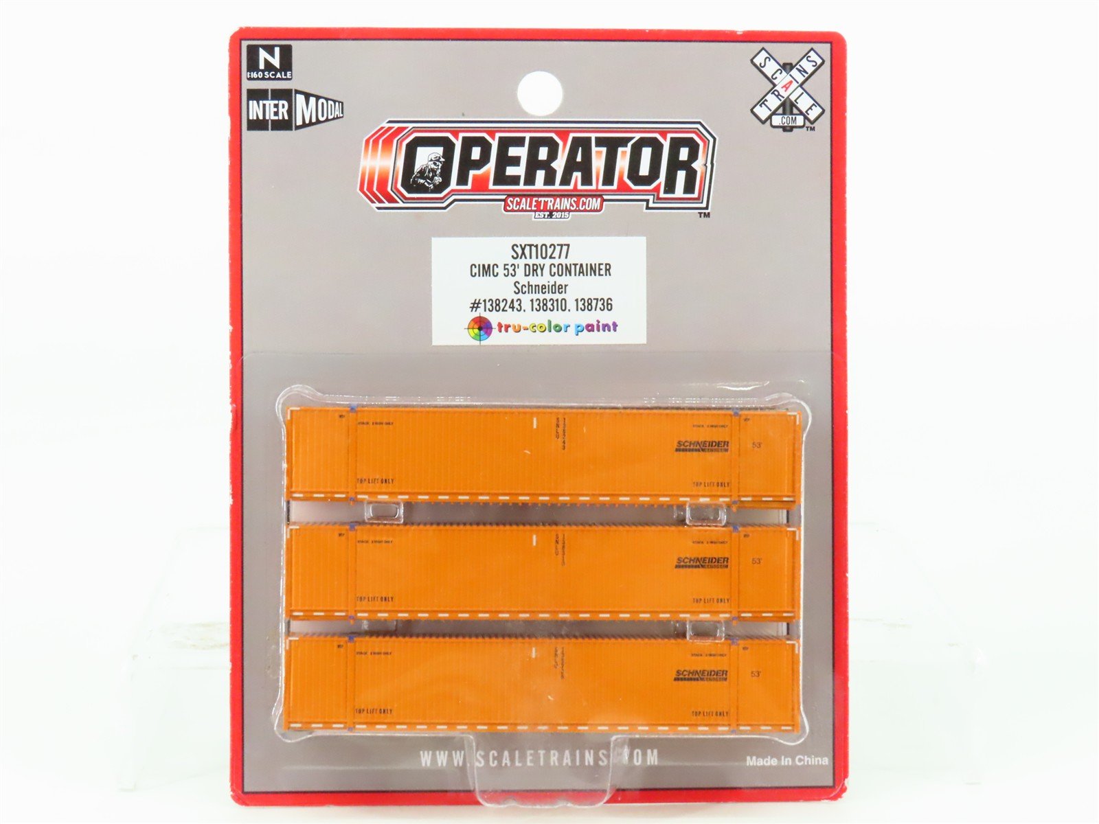 N Scaletrains.com SXT10277 Schneider 53' Container 3-Pack
