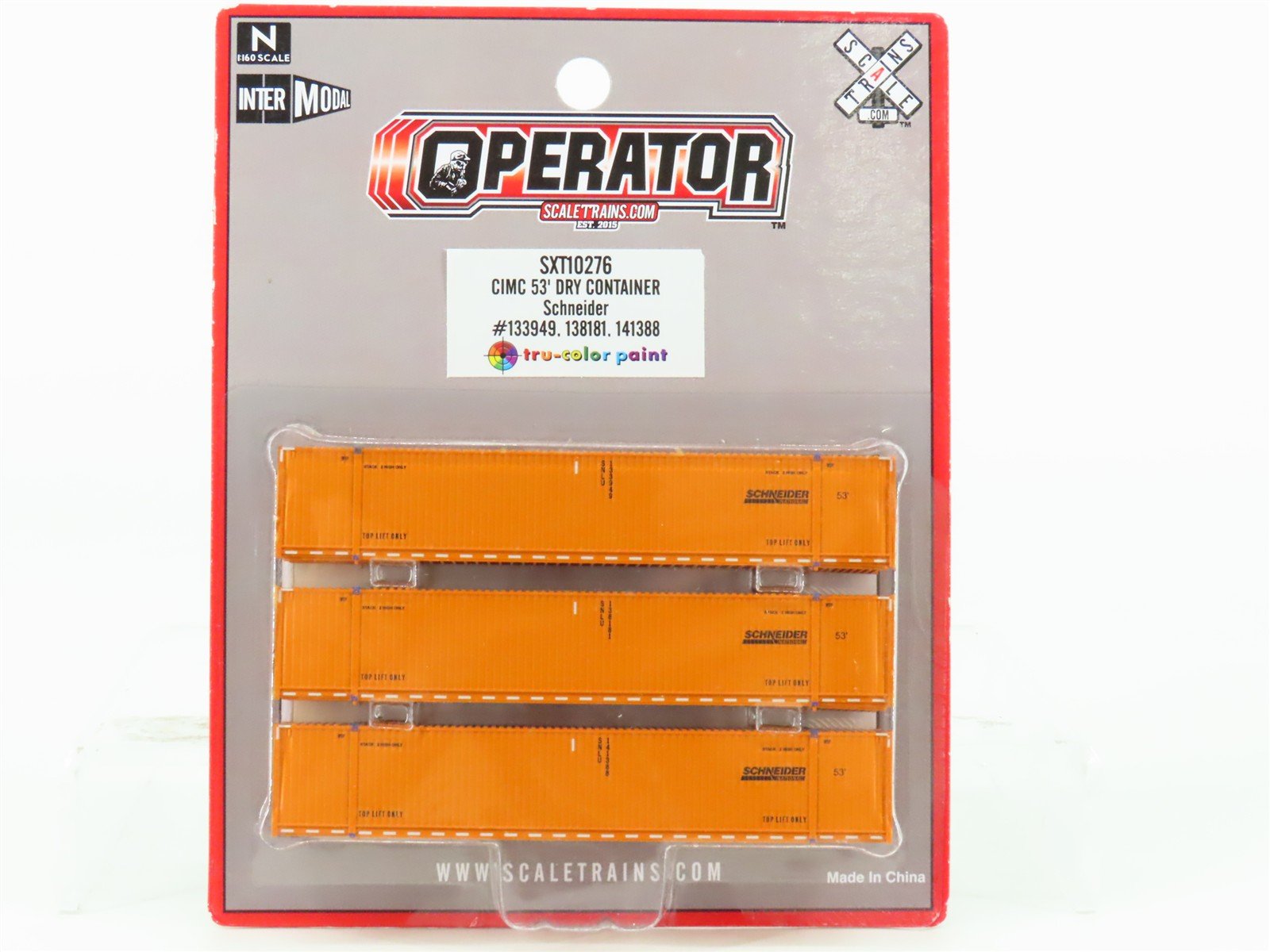 N Scaletrains.com SXT10277 Schneider 53' Container 3-Pack