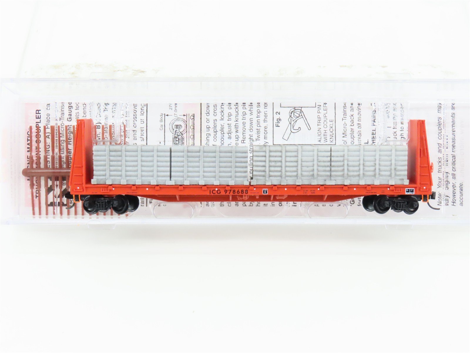 N Micro-Trains MTL 05400260 ICG Illinois Central 61' Bulkhead Flatcar #978688