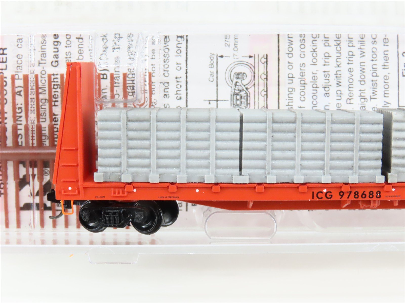 N Micro-Trains MTL 05400260 ICG Illinois Central 61' Bulkhead Flatcar #978688