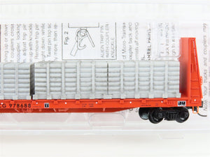 N Micro-Trains MTL 05400260 ICG Illinois Central 61' Bulkhead Flatcar #978688
