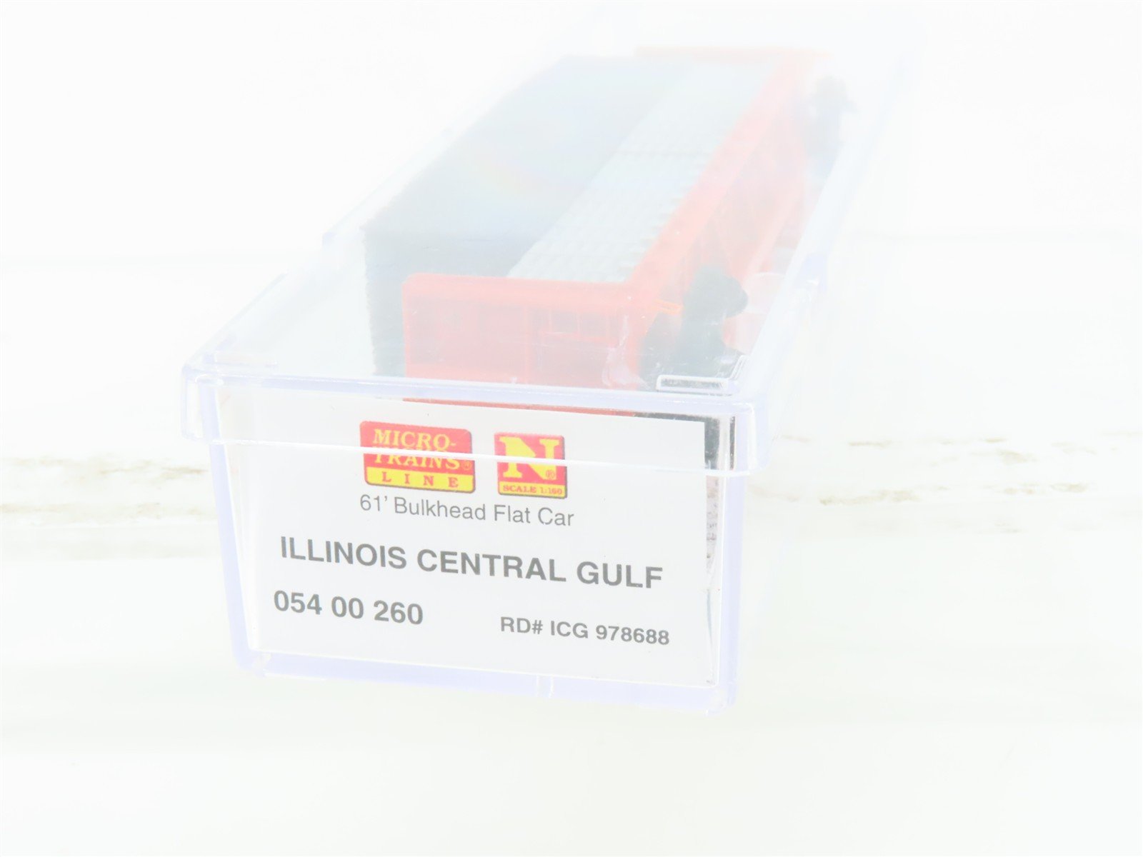 N Micro-Trains MTL 05400260 ICG Illinois Central 61' Bulkhead Flatcar #978688