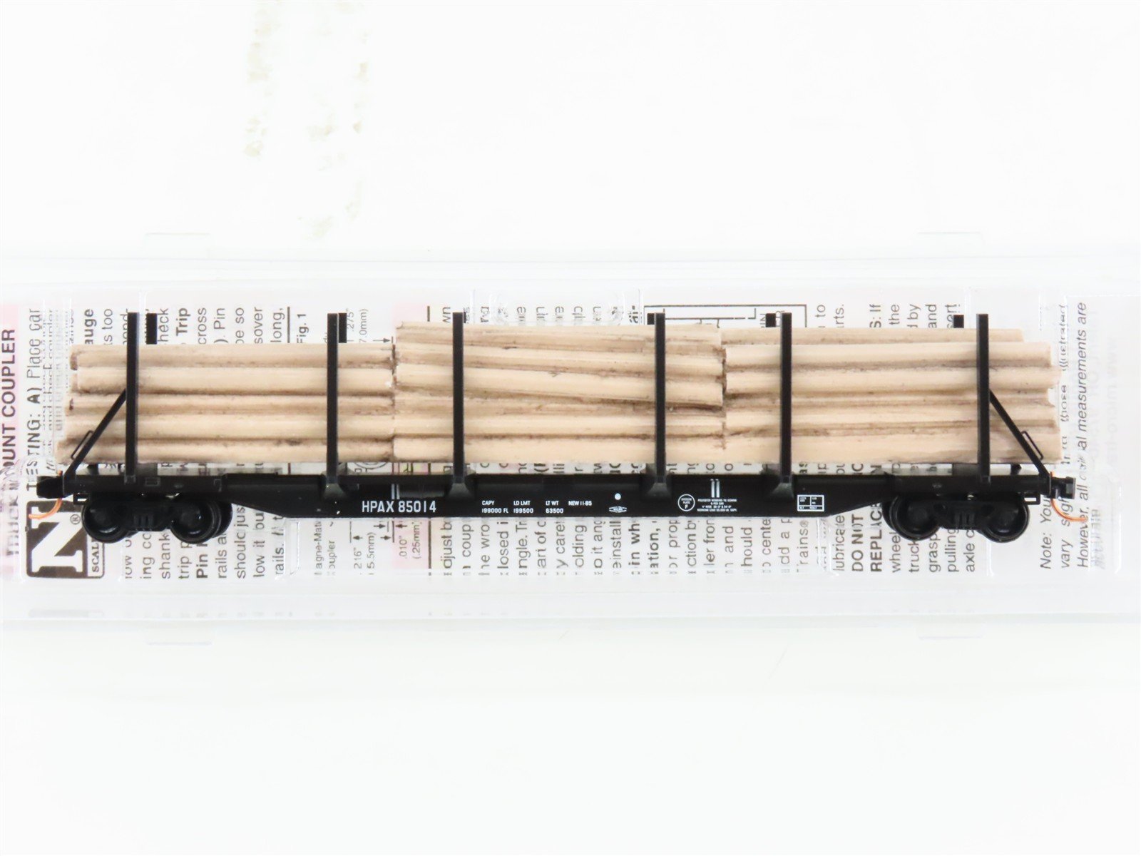 N Micro-Trains MTL 11500061 HPAX Hammermill 65' 100-Ton Log Car #85014 w/Loads
