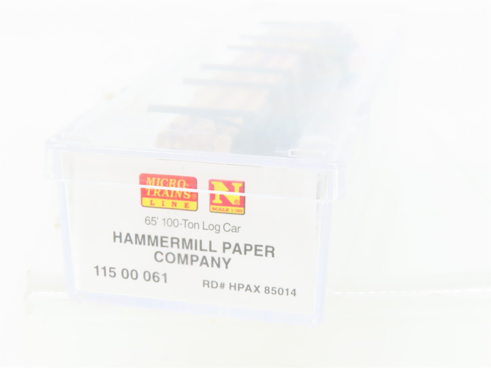 N Micro-Trains MTL 11500061 HPAX Hammermill 65' 100-Ton Log Car #85014 w/Loads