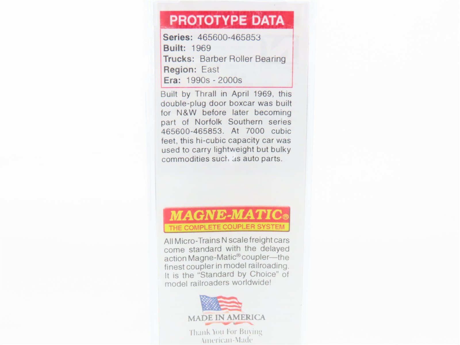 N Scale Micro-Trains MTL 10244040 NS Norfolk Southern 60' Boxcar #465682