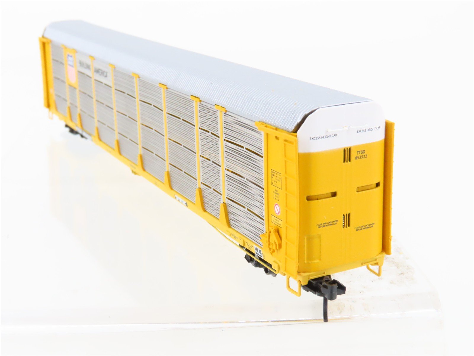 N Scale Red Caboose RM-19270-16 TTGX UP Union Pacific Bi-Level Autorack #853522