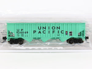 N Bluford Shops NSEBLU15-04 UP Union Pacific MOW 3-Bay Hopper #926069 w/ Load