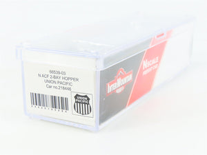 N Scale InterMountain 66539-03 UP Union Pacific 2-Bay Covered Hopper #218446