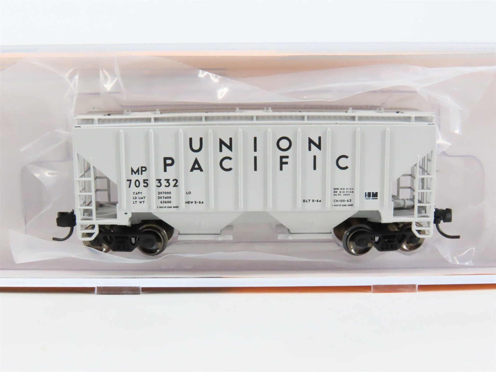 N Fox Valley Models FVM 85407-3 MP Union Pacific 2-Bay Covered Hopper #705332