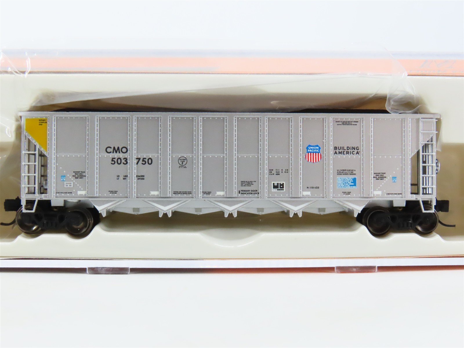 N Fox Valley Models FVM 8305-55 CMO Union Pacific 5-Bay Hopper #503750 w/ Load