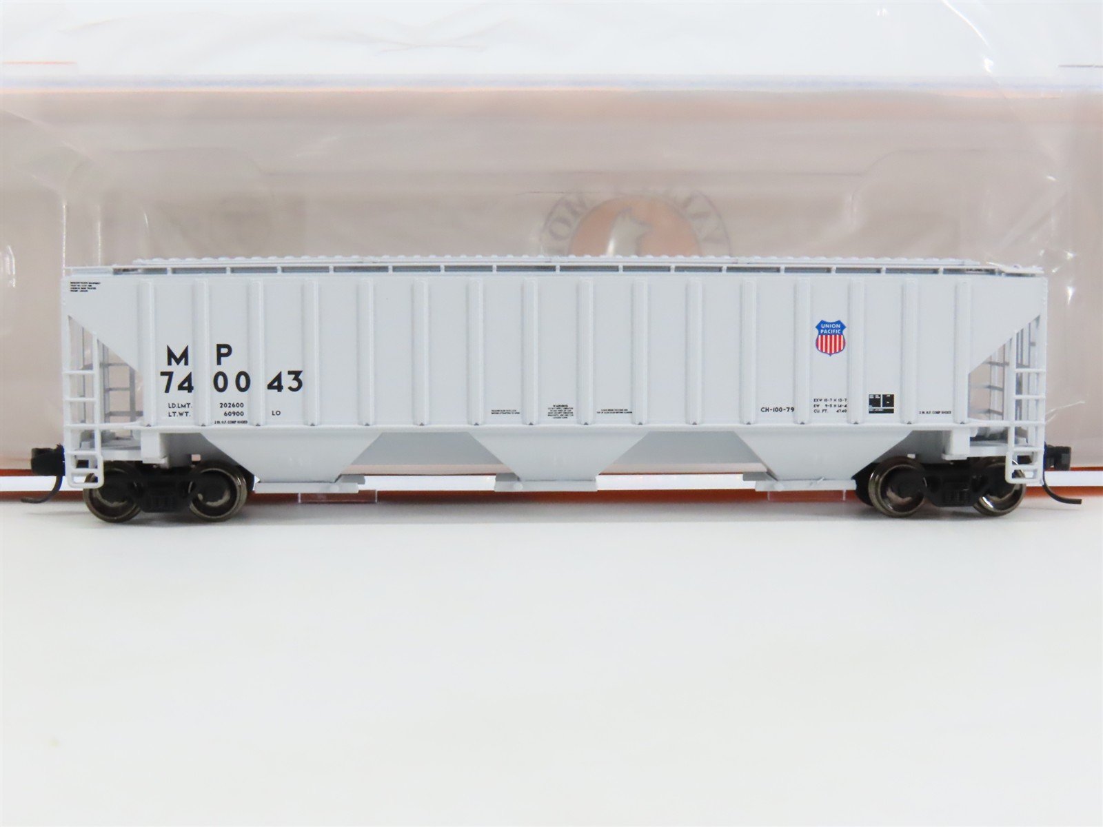 N Fox Valley Models FVM 85210-3 MP (UP) Missouri Pacific 3-Bay Hopper #740043