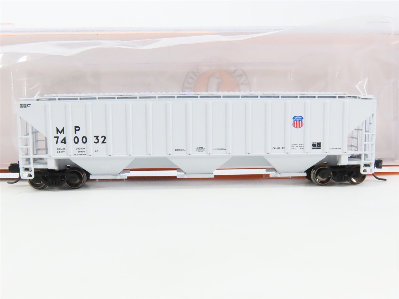 N Fox Valley Models FVM 85210-2 MP (UP) Missouri Pacific 3-Bay Hopper #740032