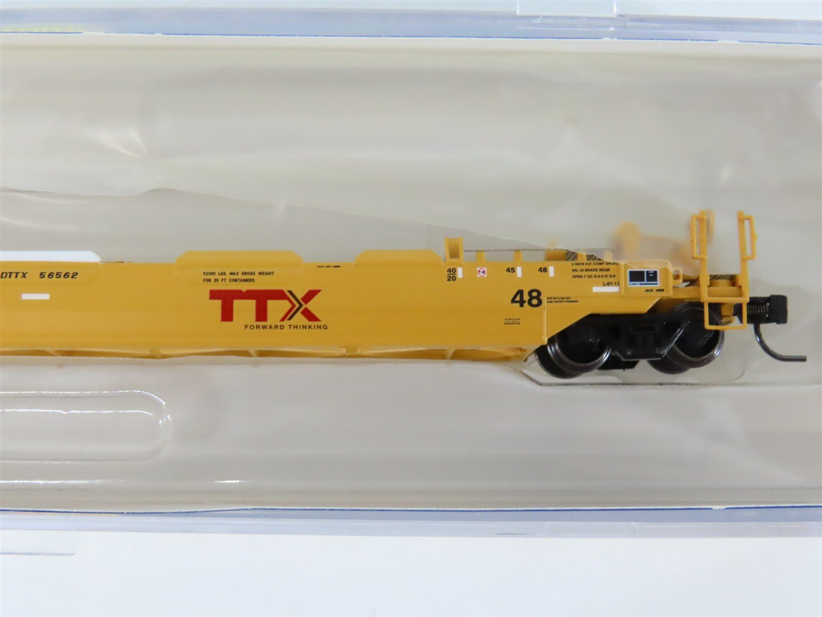 N Scale Athearn 23150 DTTX TTX 48' Husky Stack Well Car #56562