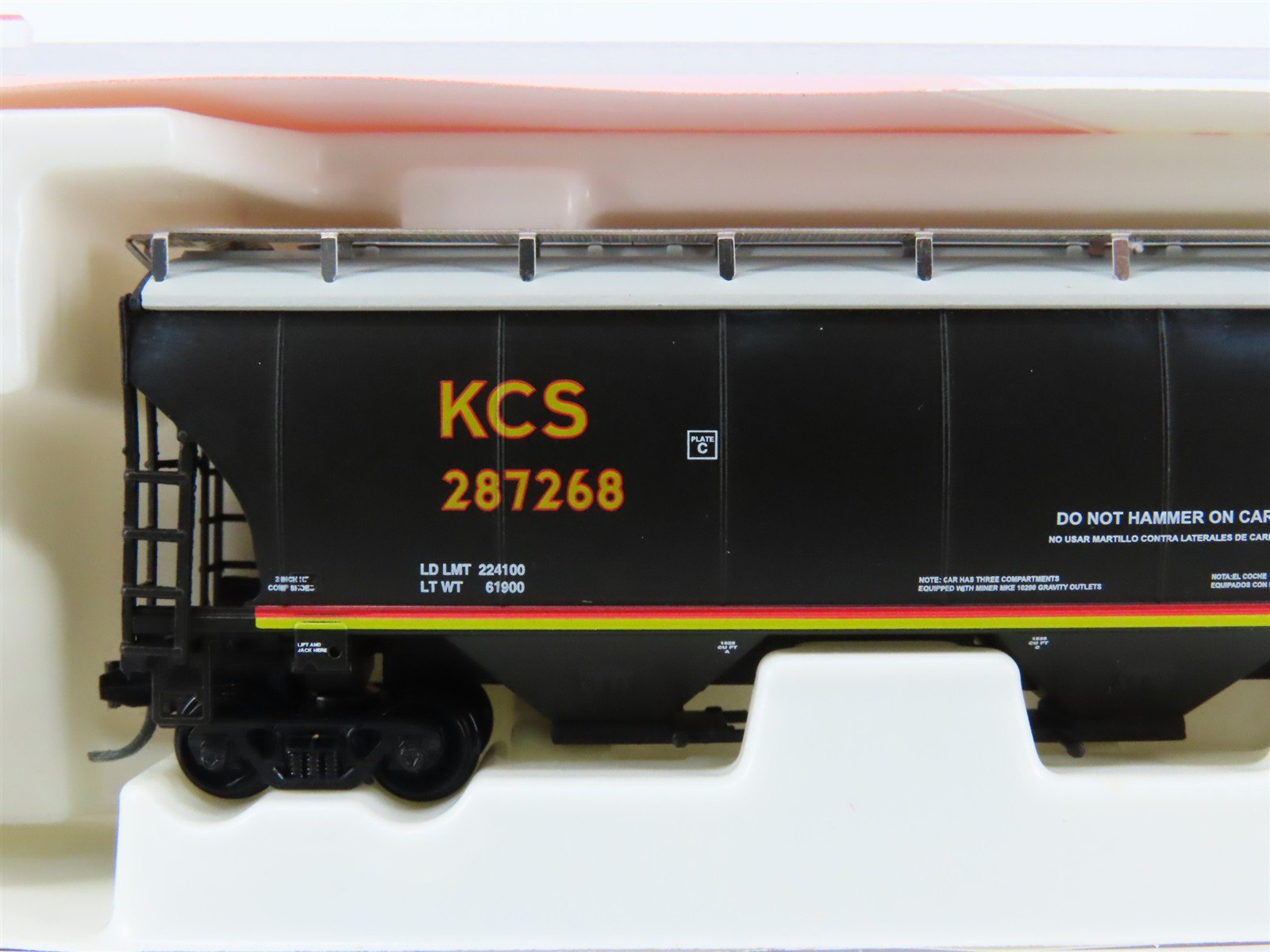 N InterMountain 67237-10 KCS Kansas City Southern 3-Bay Covered Hopper #287268