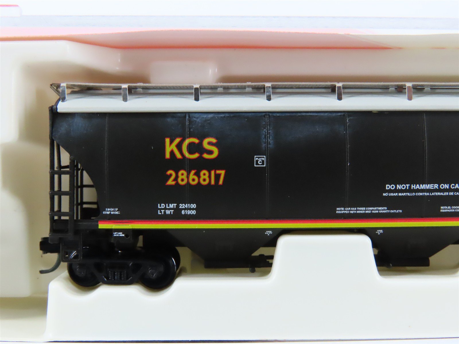 N InterMountain 67237-03 KCS Kansas City Southern 3-Bay Covered Hopper #286817